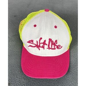 Salt Life Hat Cap Snap Back Trucker Style Mesh Embroidered Womens One Size